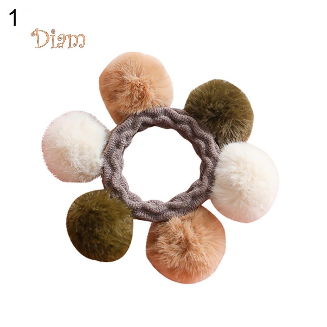 

Tenfyer модный мягкий плюшевый помпон для женщин и девочек, галстук для волос, веревка, держатель для хвоста, головные уборы 1#