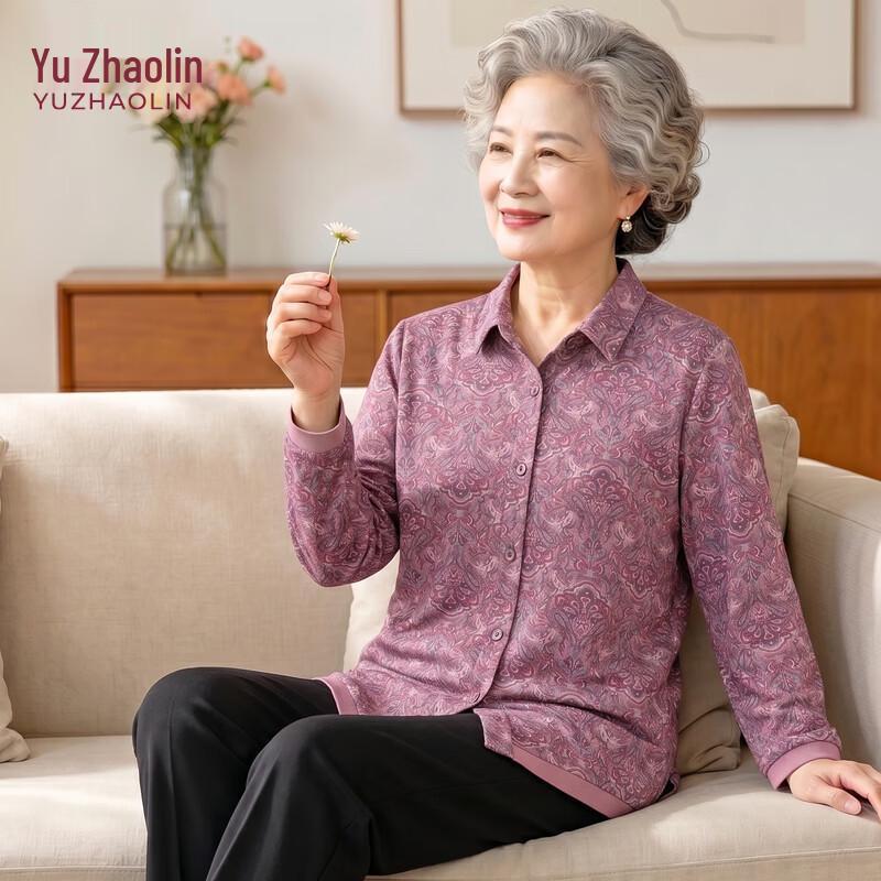 YUZHAOLIN Women s 100% Cotton Printed 3/4 Sleeve Summer Blouse 2XL