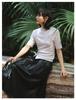Women's Spring A-line Elastic Waist Casual Half Skirt - Slimming, Versatile, and Flaw-Hiding for Commute Wear
