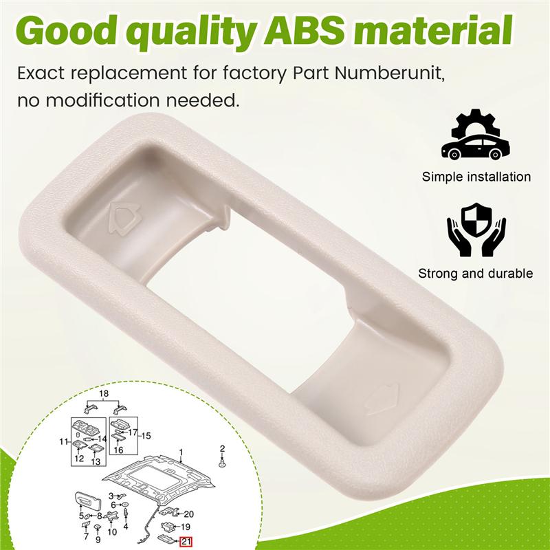 ABIF-Car Sunroof Switch Bezel Sunroof Button Trim Panel 5855A031 For Mitsubishi Pajero V93 V97 V73 Galant Lancer бежевый