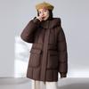 Down Cotton-padded Clothing Women's Winter Medium and Long Models, New Women's Loose Casual Thickened Cotton-padded Jacket