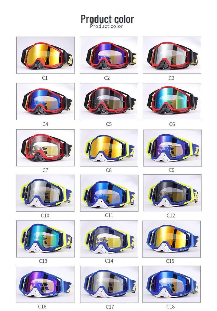 100% Windproof Off-road Motorcycle & Ski Goggles for Outdoor Riding