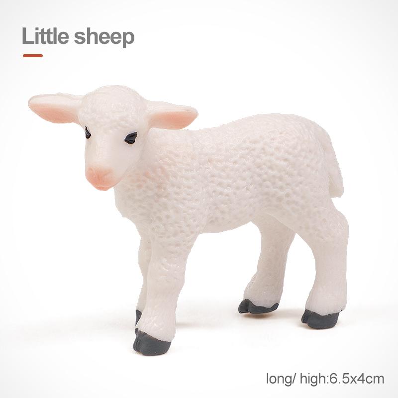 Simulation Farm Animals Poultry Cow Pig Dog Chicken Duck Goose Cub Figurines Model Action Figures Educational Toy For Kids