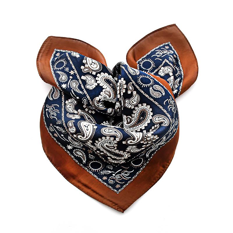 

Fashion summer women silk scarves pure silk female warp printed cashew bandana headscarf foulard hijab scarf ladies gift