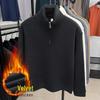 Moletom com Capuz Teddy Fleece Masculino de Gola Alta com Meio Zíper - Quente, Grosso e Versátil para Outono e Inverno