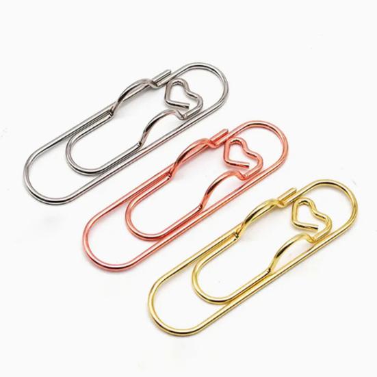 10 Stück Metall Herzform Stiftklemmen Mehrzweck Notizbuch Seitenhalter für Journal Planer Lesezeichen und Büroklammer für Studenten und Berufstätige