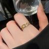Zirconia Open Ring: Unique Nose Design for Women - High-End, Trendy Index Finger Jewelry.