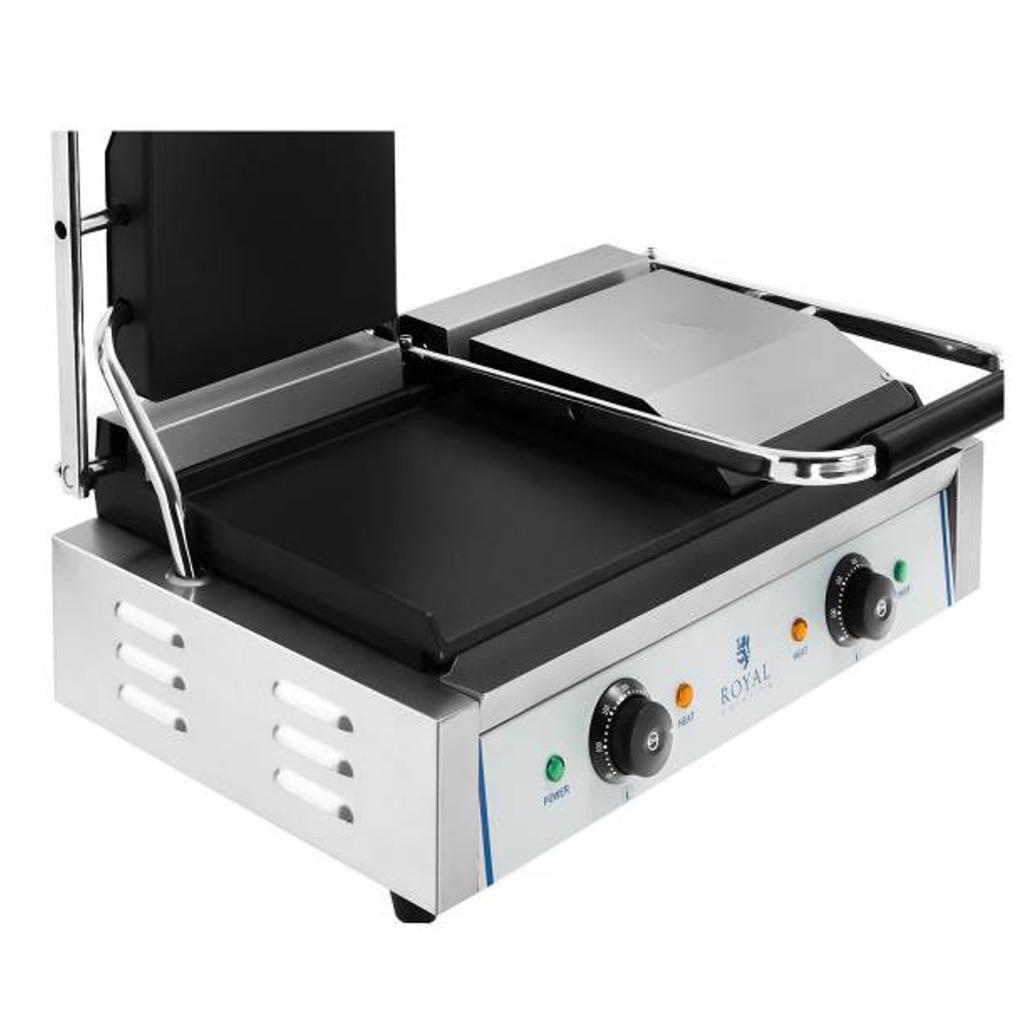Gril de contact, double face, lisse, 3600W, 230V, Royal Catering