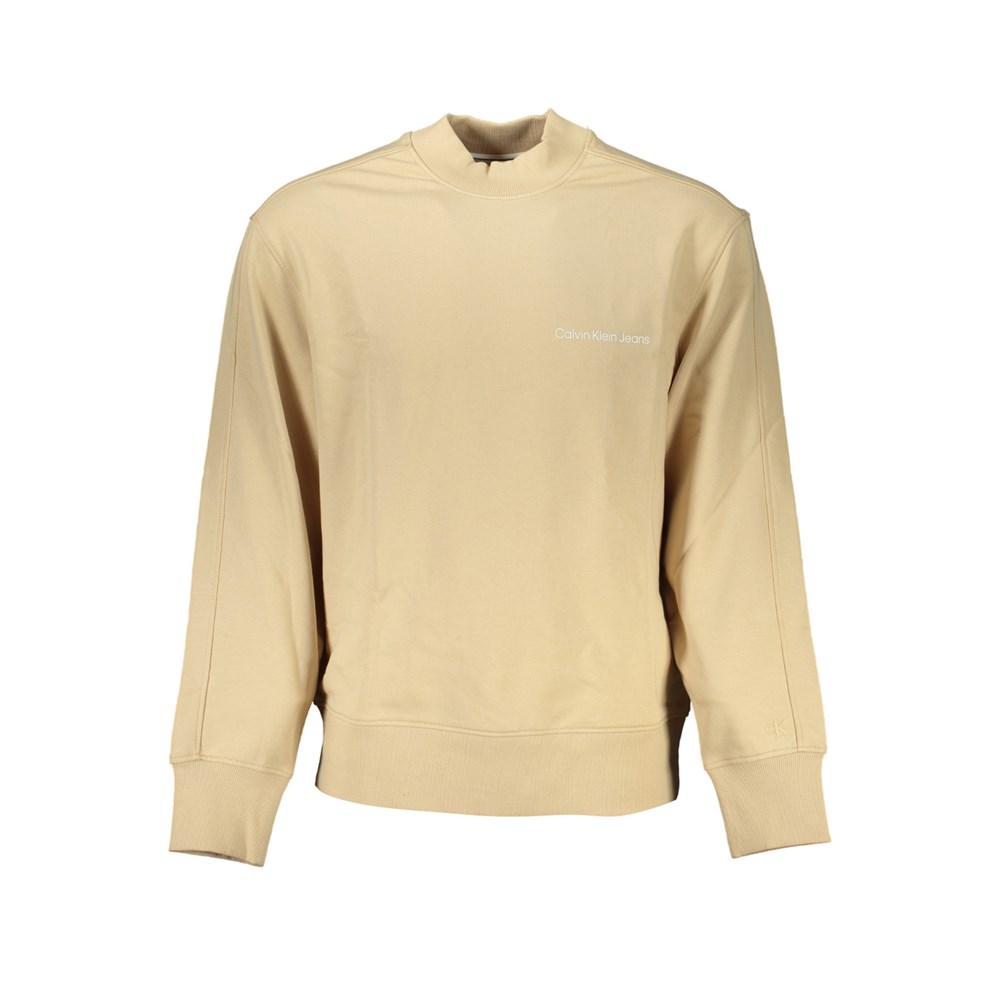 Calvin Klein, Herren, Pullover, Beige Cotton Men's Sweatshirt, Beige, (XL) - Bild 2