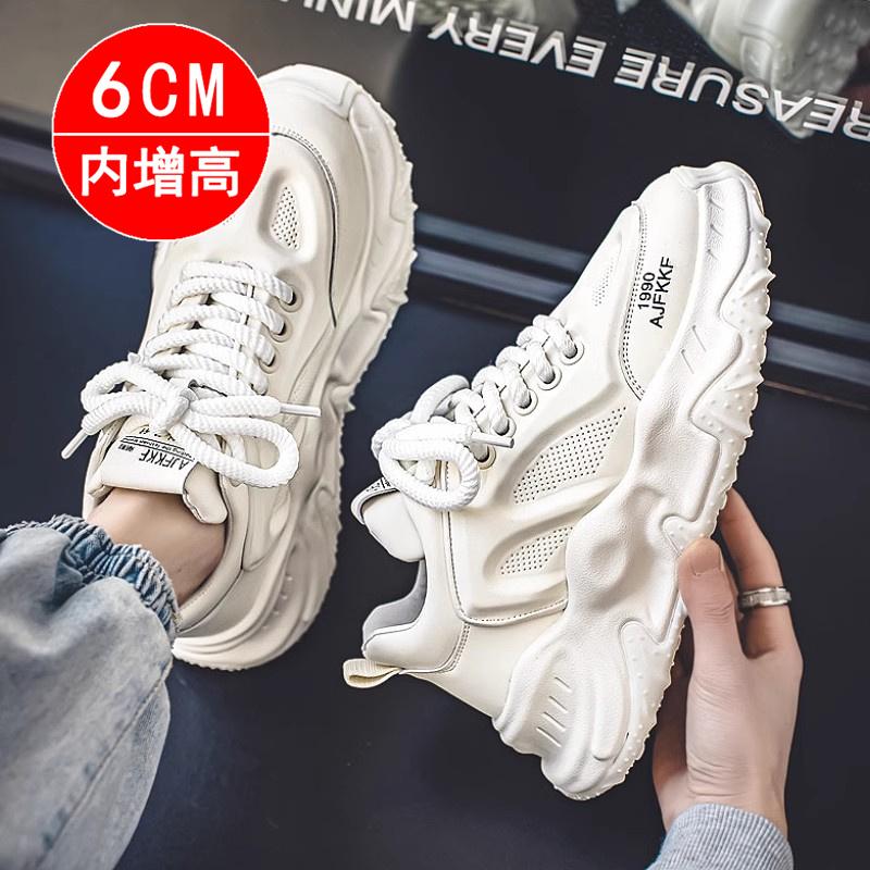 Putian's new breathable sports and leisure spring and autumn Hong Kong style thick-soled summer heightening dad shoes
