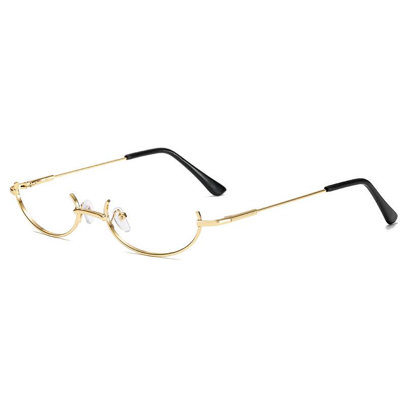 Half-Rim Y2K Japanese-Style Glasses Frame - Women's Cute Anime Soft Girl Cosplay Style.