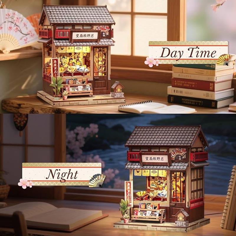 Miniature House Book Nook - Japanese Sensu*