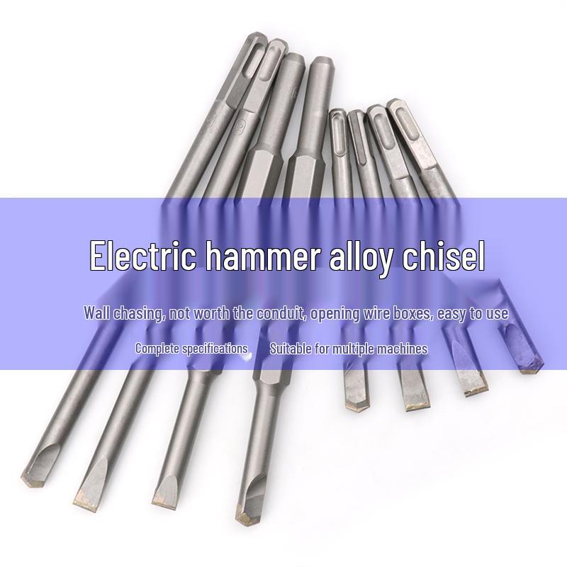 Square Shank Four-Flute Alloy Chisel Drill Bit for Concrete & Cement