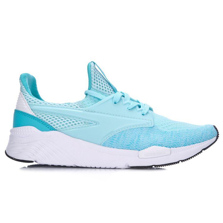 Li-Ning Fabric One-Piece Weaving Shock Absorption Non-Slip Wear-Resistant Breathable Lightweight Low-Top Running Shoes Women Sneaker AGCM052-4