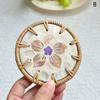 Vine Woven Shell Coaster Southeast Asian Style Insulated Tea Cup Mat Tea Table Anti Scalding Hand Made Shell Mat Home Decoration