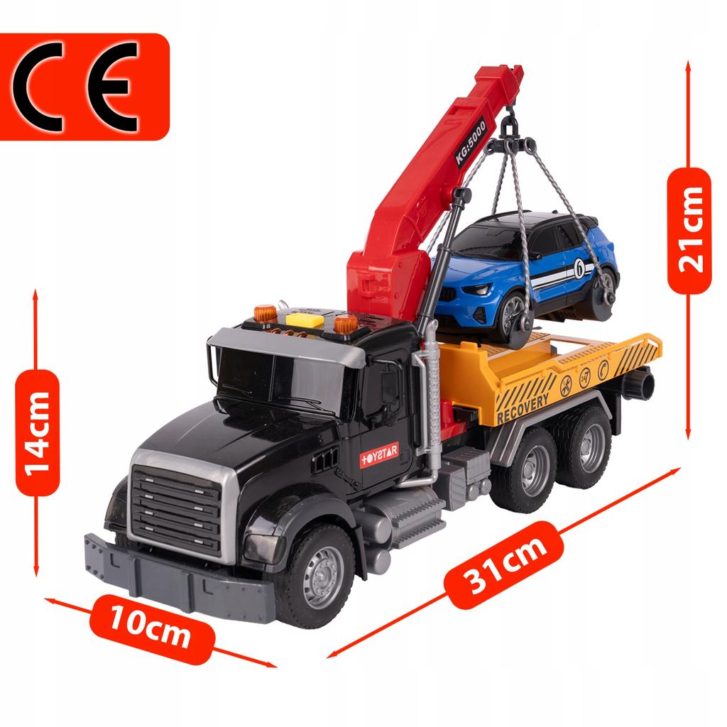 [PACZB] Tow Truck with Crane, LED Sound + Car Z3156