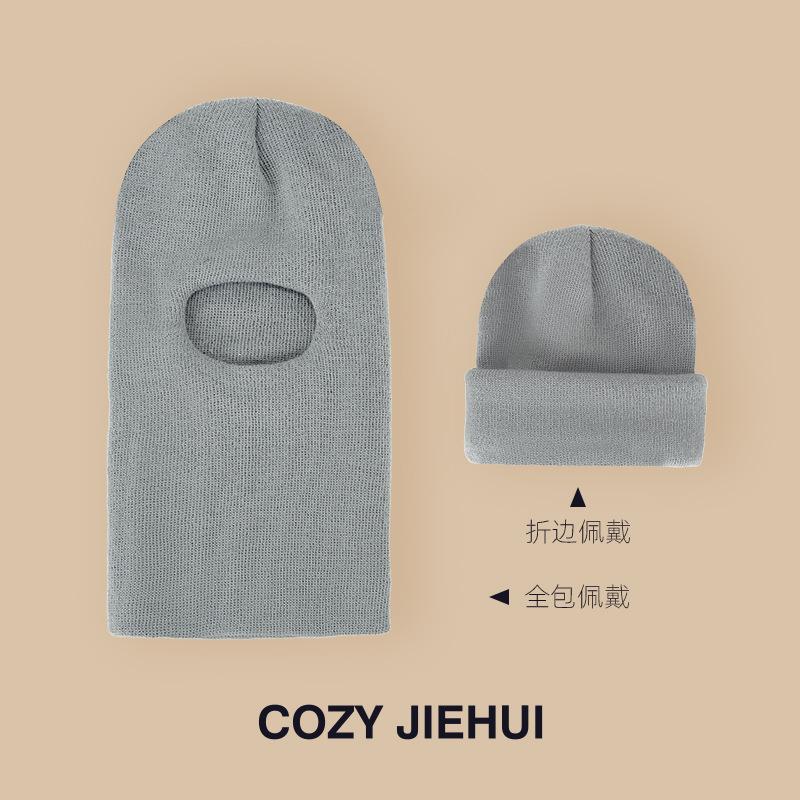 Căciulă de iarnă pentru copii, fular integrat, lână cu protecție pentru urechi, căciulă pulover, pentru băieți și fete, lână tricotată, căciulă dintr-o singură piesă pentru copii