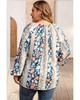Azura Exchange Printed Split Neck Blouse