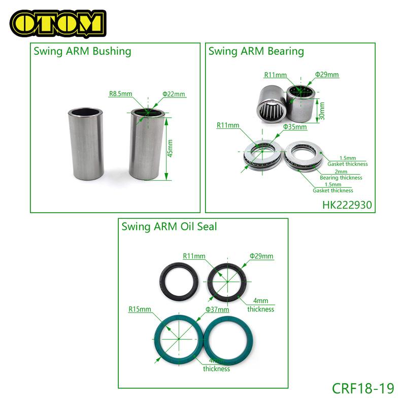 Motorcycle For HONDA Swing ARM Bearing Oil Seal Bushing CR125 CRF250R CRF250X CRF450R CRF450L CRF450RX CRF450X CRF450RWE Bikes
