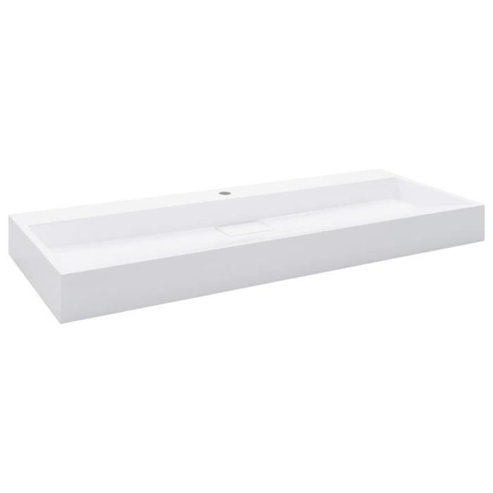 VidaXL Washbasin 120x46x11 Cm Mineral/marble White