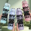 1PC Drive Like You Stole It Truck 750ml Color Plastic Sports Water Bottle Leakproof Flip Straw Lid Suitable for Sports Office Home Use