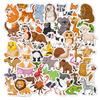 Children's Cartoon Animal Stickers 50 Toys Set Decorative Water Cup Big Belly Cup Waterproof Small Size Children's Stickers