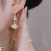 Niche Fashion Design Sense, One Leaf Gets Rich, Ginkgo Biloba Anti-loss Earphones, Advanced Sense Shows Face, Thin and Long Fringed Earrings
