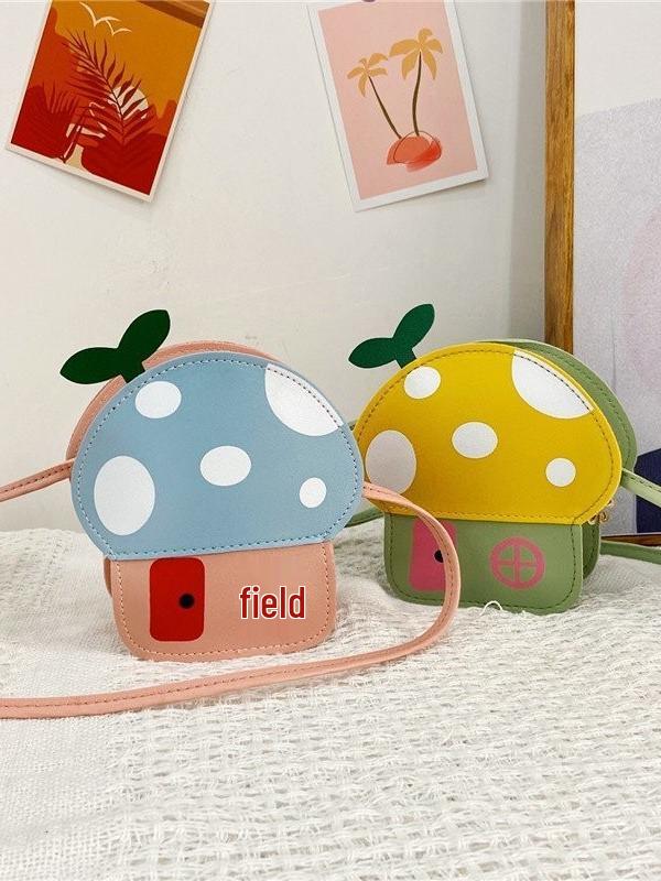 Mushroom Crossbody Bag: Cute Cartoon Shoulder Purse for Girls