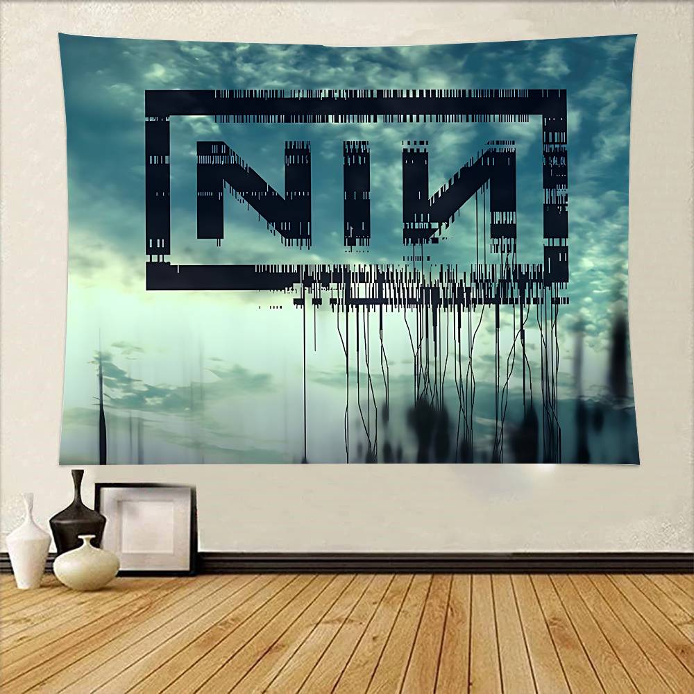 NNine IInch Nails Cool Tapestry Wall Hanging Printed Polyester Tapestry INS Decoration Wall Decor