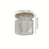Diamond-Studded Gold Bean Storage Glass Bottle - Transparent, Mini, for Small Items, Sealed