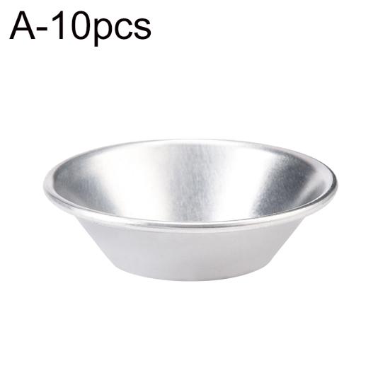10Pcs Aluminum Alloy Non-stick Egg Tart Mold Cupcake Muffin Cookie Baking Mould