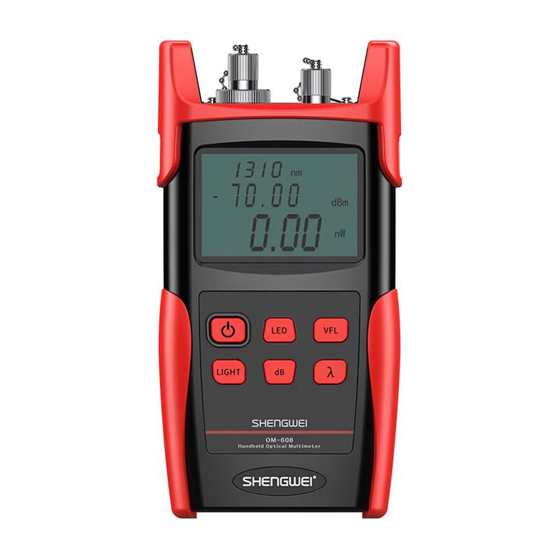 Shengwei OM-608 High-Precision Fiber Optic Tester with 10mW VFL