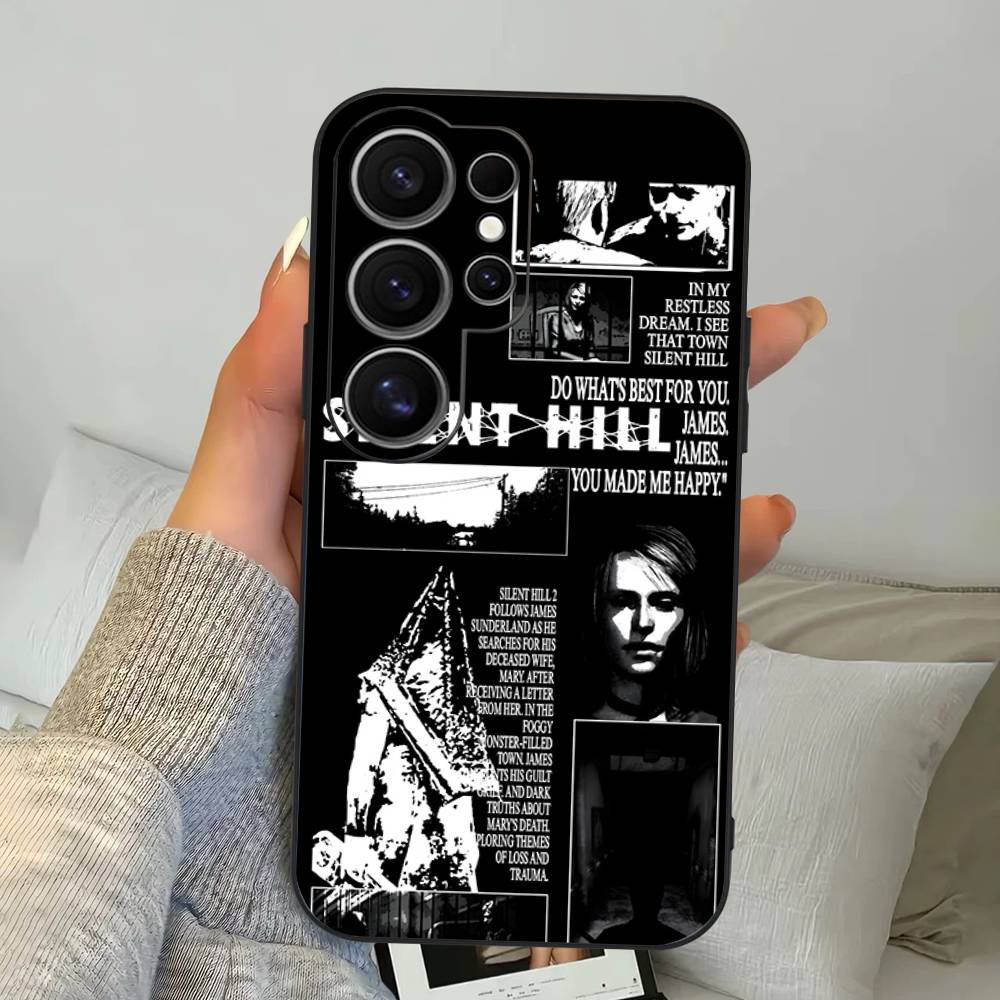 

Horror Games S-Silent H-Hill Phone Case For Samsung S 24 Fe 25 Ultra Plus 20 Lite 21 30 22 23 24 22 Ultra 5G Fundas Samsung S21 plus