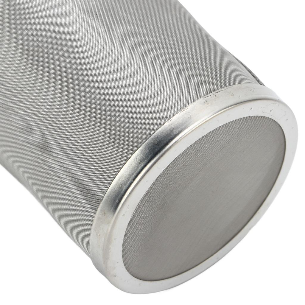 Cold Brew Coffee Filter Stainless Steel Reusable Wide Mouth Mesh Cylindrical Filter with White Gasket for Tea