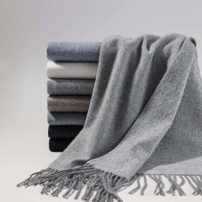 Reversible Cashmere Wool Scarf: Unisex Autumn/Winter, Luxurious Korean Style Shawl.