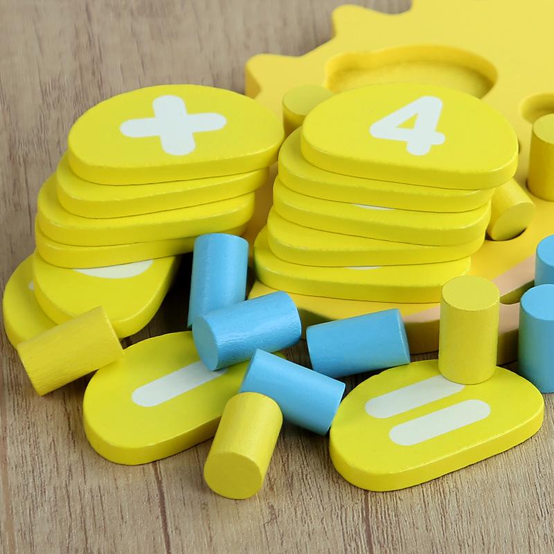 3D Kindergarten Hedgehog Blocks: Montessori Decimal System Wooden Math Toys