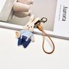 Korean Handmade Cartoon Rabbit Bag Charm Keychain & Phone Lanyard