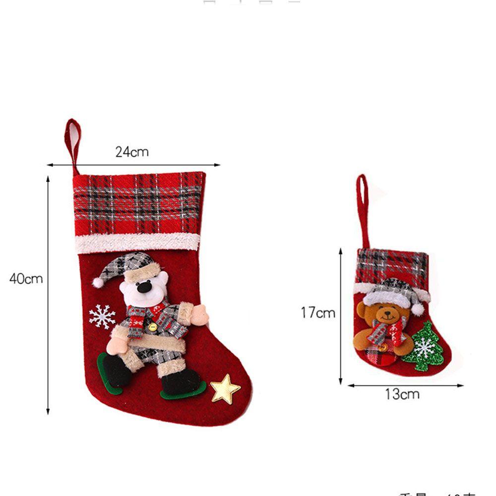Socks Santa Sacks DIY Lovely Hanging Ornament Christmas Decorations Christmas Stocking Candy Bag