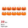1-20PCS Halloween LED Pumpkin Electronic Candles Lights Halloween Horror Party Night Lights Home Porch Haunted House Decorations