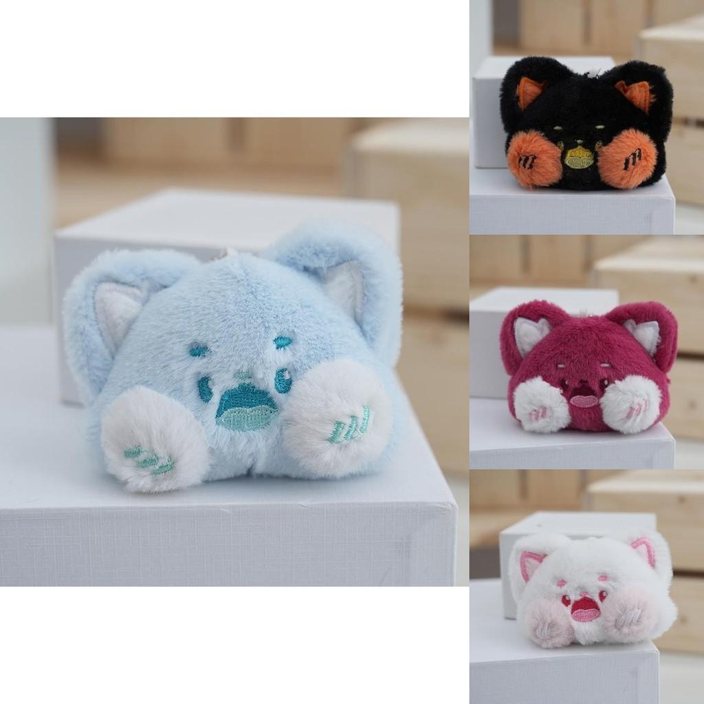 Adorable Cartoon Plush Cat Keychain Cute Stuffed Animal Charms Whimsical Gift
