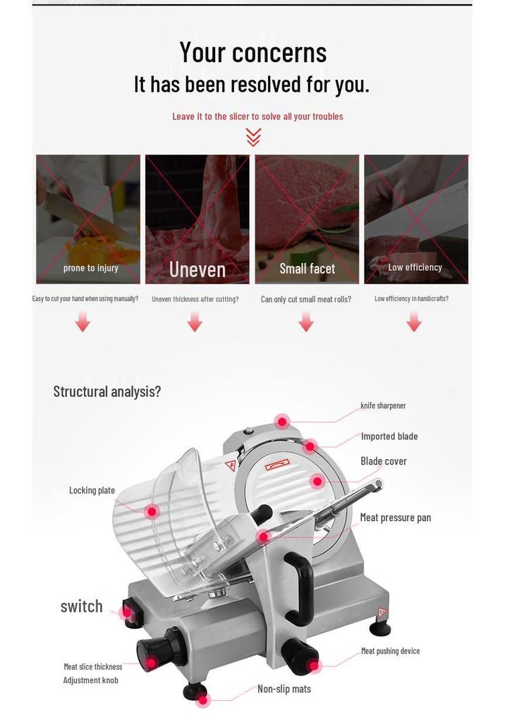 Fully Automatic Electric Meat Slicer for Beef and Mutton Rolls