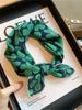 Japanese Harajuku Cotton Small Square Scarf New Korean Silk Scarf Headband Women's Spring and Autumn Floral Scarf Scarf Neck Protector Scarf