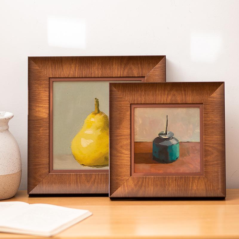 Klassisk amerikansk retro fotoram i harts för bord eller vägg - Perfekt för vardagsrum och sovrum