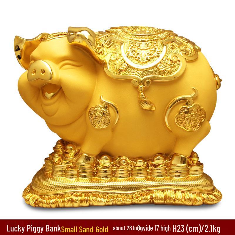 Large Gold Piggy Bank for Adults