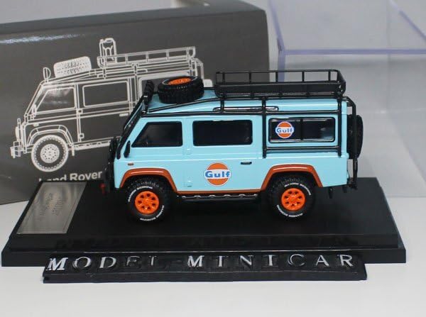 Hard to find! Gulf! Limited edition! Master 1/64 Land Rover Defender VAN