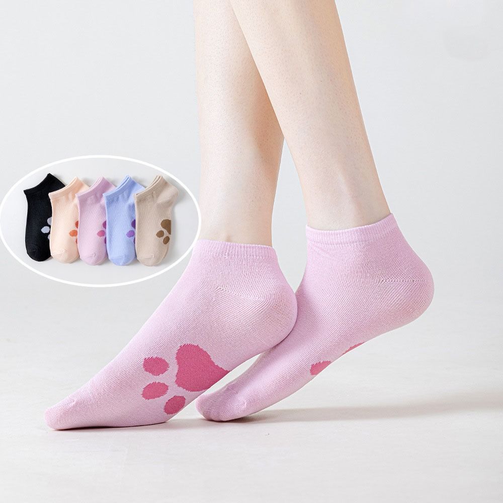 10Pairs Patchwork Boat Socks Women Bear Claw Ankle Tube Socks Comfortable Cartoon Short Socks  Sport