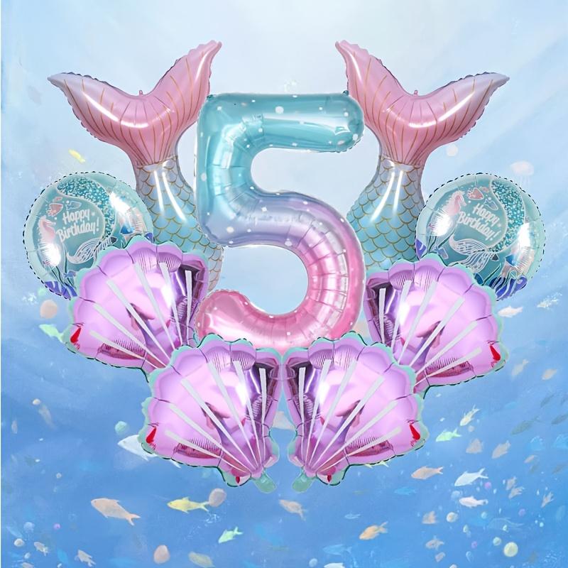 6Pcs mermaid tail shell set suitable for marine theme birthday party decoration supplies summer beach parties wedding decoration