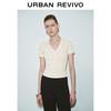 UR Women's Modern Patchwork Short-Sleeve Knit Top