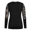 Women's Fashion New Design Lace Splicing Hot Stamping Diamond Slim Slim Mesh Long Sleeve Tops