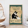 Funny Cat Your Butt Napkins My Lady Quotes Poster and Prints Bathroom Canvas Painting Toilet Wall Art Pictures Modern Decoration